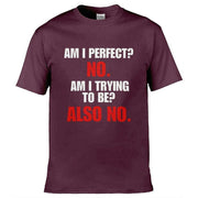Am I Perfect T-Shirt Maroon / S