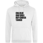 Charlie Uniform November Tango Hoodie White / S