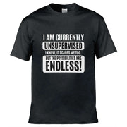 I am Currently Unsupervised T-Shirt Black / S