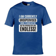 I am Currently Unsupervised T-Shirt Royal Blue / S