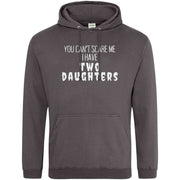 I have Two Daughters Hoodie Dark Grey / S
