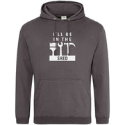 I'll Be In The Shed Hoodie Dark Grey / S