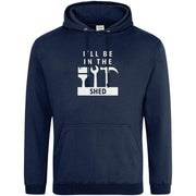 I'll Be In The Shed Hoodie Navy Blue / S