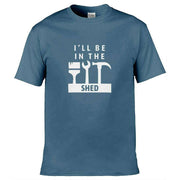 I'll Be In The Shed T-Shirt Slate Blue / S