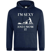 I'm Sexy and I Mow It Hoodie Navy Blue / S