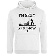 I'm Sexy and I Mow It Hoodie White / S