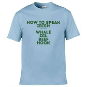 St. Patricks How To Speak Irish T-Shirt Light Blue / S