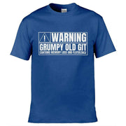Warning Grumpy Old Git T-Shirt Royal Blue / S