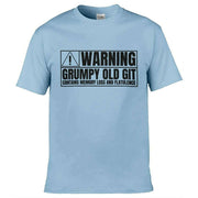 Warning Grumpy Old Git T-Shirt Light Blue / S